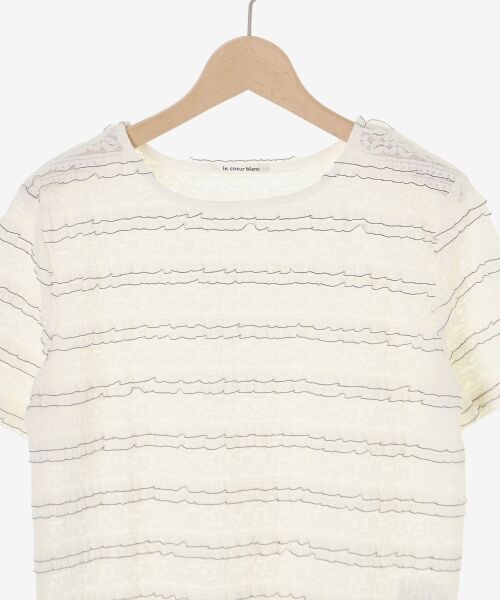 le.coeur blanc / ルクールブラン カットソー | レーシーフリルカットソー | 詳細3