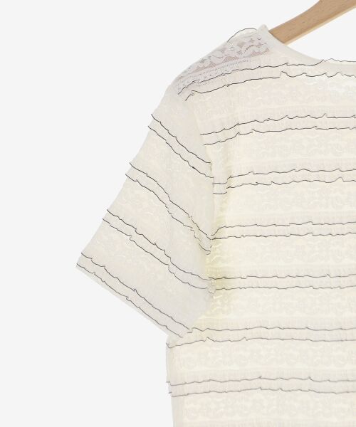 le.coeur blanc / ルクールブラン カットソー | レーシーフリルカットソー | 詳細4