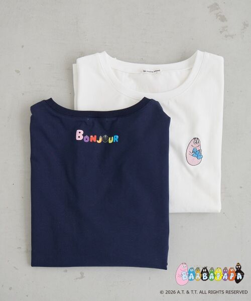 le.coeur blanc / ルクールブラン Tシャツ | 【BARBAPAPA】BonjourTシャツ（ネイビー）
