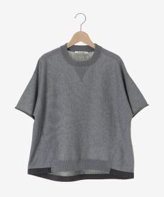 le.coeur blanc / ルクールブラン ニット・セーター | スウェットライクハーフスリーブニット