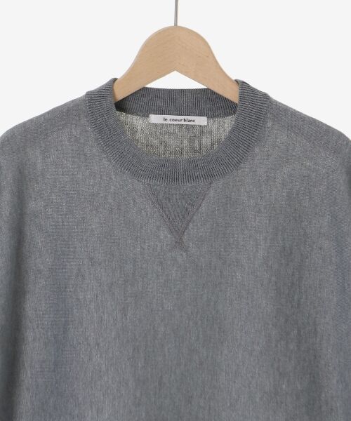 le.coeur blanc / ルクールブラン ニット・セーター | スウェットライクハーフスリーブニット | 詳細2