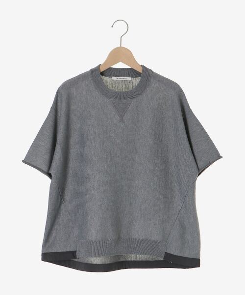 le.coeur blanc / ルクールブラン ニット・セーター | スウェットライクハーフスリーブニット（Ｃ／グレー）