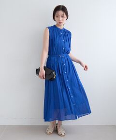 シアーボイルノースリーブワンピース