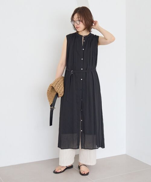 le.coeur blanc / ルクールブラン ロング・マキシ丈ワンピース | シアーボイルノースリーブワンピース | 詳細10