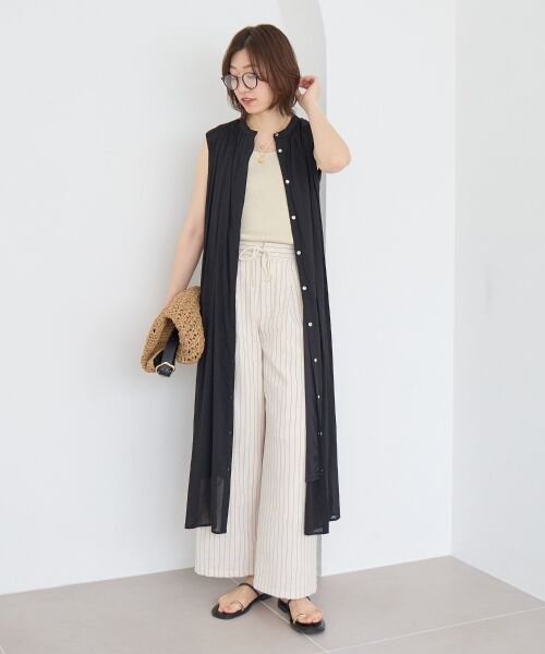 le.coeur blanc / ルクールブラン ロング・マキシ丈ワンピース | シアーボイルノースリーブワンピース | 詳細2