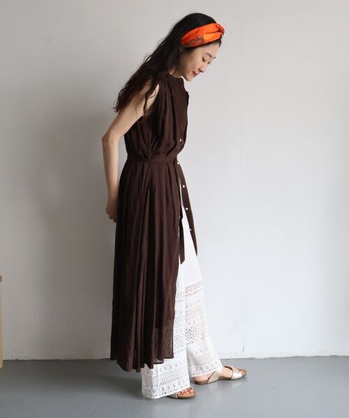 le.coeur blanc / ルクールブラン ロング・マキシ丈ワンピース | シアーボイルノースリーブワンピース | 詳細22