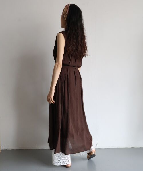 le.coeur blanc / ルクールブラン ロング・マキシ丈ワンピース | シアーボイルノースリーブワンピース | 詳細23