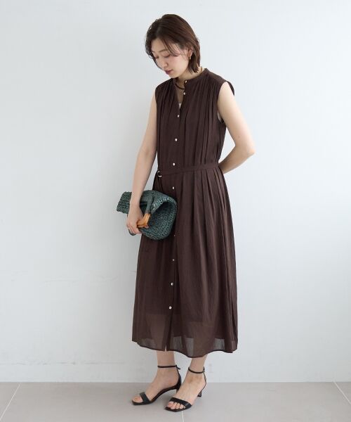 le.coeur blanc / ルクールブラン ロング・マキシ丈ワンピース | シアーボイルノースリーブワンピース | 詳細28