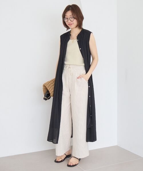 le.coeur blanc / ルクールブラン ロング・マキシ丈ワンピース | シアーボイルノースリーブワンピース | 詳細3