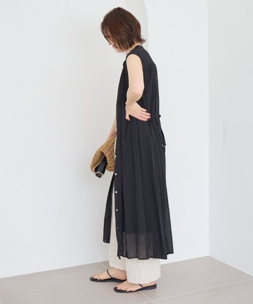 le.coeur blanc / ルクールブラン ロング・マキシ丈ワンピース | シアーボイルノースリーブワンピース | 詳細4