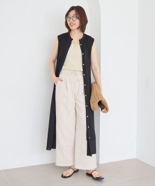 le.coeur blanc / ルクールブラン ロング・マキシ丈ワンピース | シアーボイルノースリーブワンピース | 詳細7