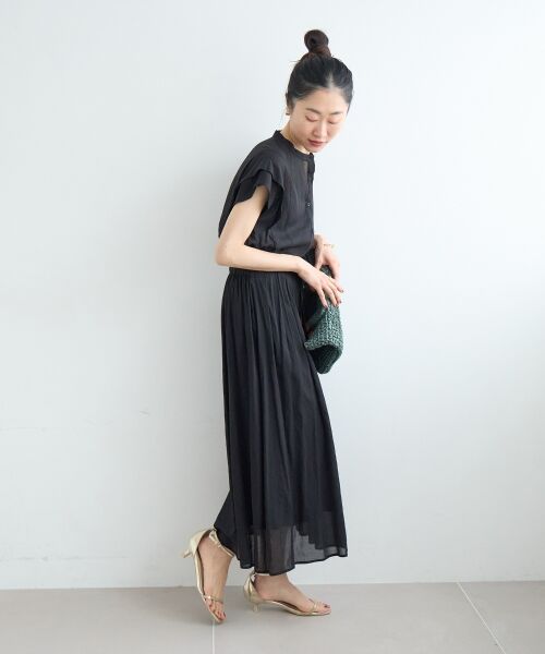 le.coeur blanc / ルクールブラン ロング・マキシ丈ワンピース | シアーボイルフレンチスリーブワンピース | 詳細13