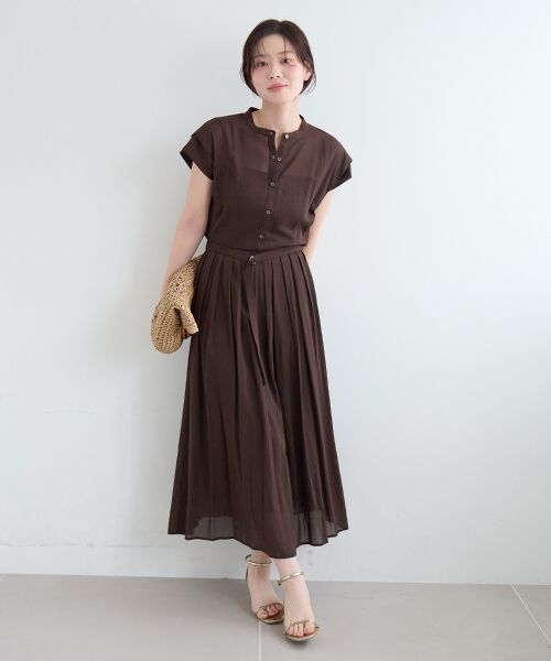 le.coeur blanc / ルクールブラン ロング・マキシ丈ワンピース | シアーボイルフレンチスリーブワンピース | 詳細2