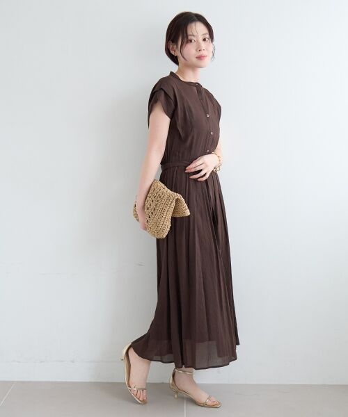 le.coeur blanc / ルクールブラン ロング・マキシ丈ワンピース | シアーボイルフレンチスリーブワンピース | 詳細7