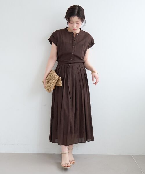 le.coeur blanc / ルクールブラン ロング・マキシ丈ワンピース | シアーボイルフレンチスリーブワンピース | 詳細8