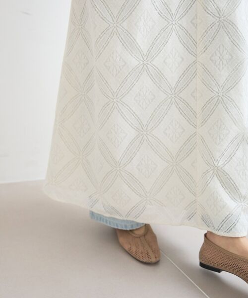 le.coeur blanc / ルクールブラン ロング・マキシ丈ワンピース | パッチワーク風レースキャミワンピース | 詳細21