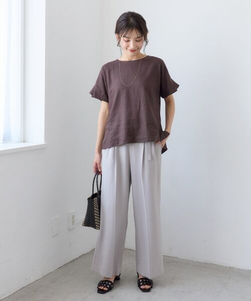 le.coeur blanc / ルクールブラン その他パンツ | 【接触冷感・速乾】ハイストレッチカルゼベルテッドパンツ | 詳細7