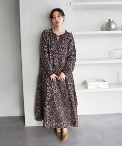 le.coeur blanc / ルクールブラン ロング・マキシ丈ワンピース | Fanaka別注ランダムドットワンピース