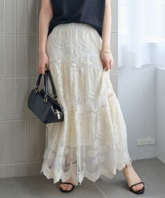 le.coeur blanc / ルクールブラン ロング・マキシ丈スカート | TORRAZZO DONNAティアードレーススカート