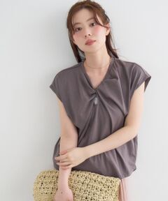 le.coeur blanc / ルクールブラン Tシャツ | 《WEB限定アイテム》フロントツイストTシャツ