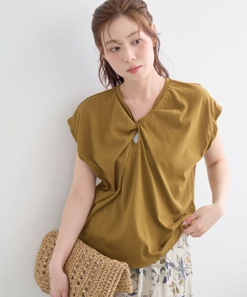 le.coeur blanc / ルクールブラン Tシャツ | 《WEB限定アイテム》フロントツイストTシャツ | 詳細2