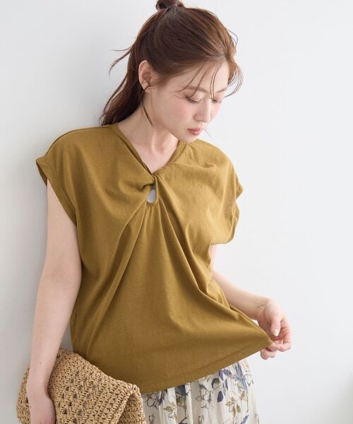 le.coeur blanc / ルクールブラン Tシャツ | 《WEB限定アイテム》フロントツイストTシャツ | 詳細3