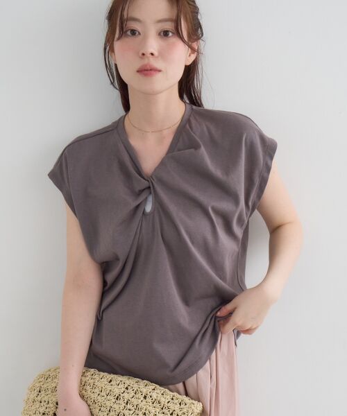 le.coeur blanc / ルクールブラン Tシャツ | 《WEB限定》フロントツイストTシャツ | 詳細3