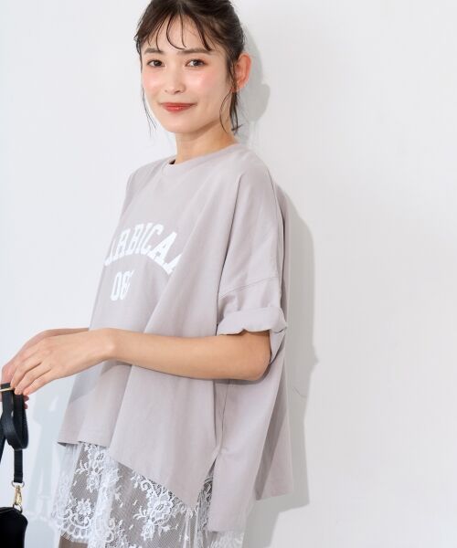le.coeur blanc / ルクールブラン Tシャツ | 《WEB限定アイテム》カレッジロゴオーバーTシャツ | 詳細18