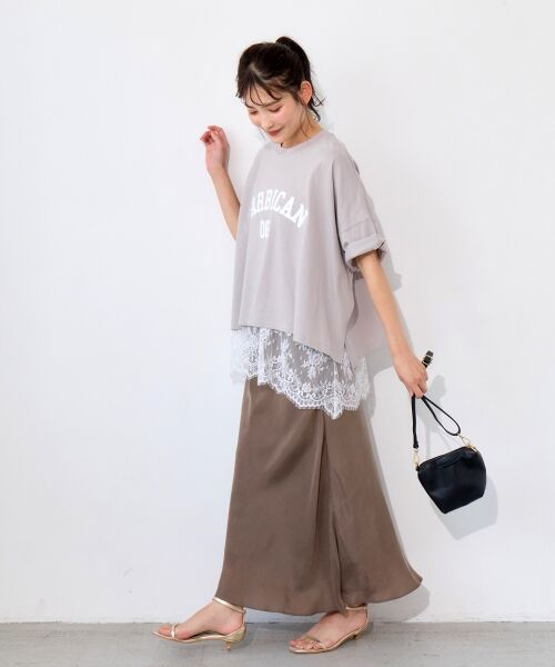 le.coeur blanc / ルクールブラン Tシャツ | 《WEB限定アイテム》カレッジロゴオーバーTシャツ | 詳細25