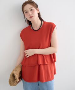 le.coeur blanc / ルクールブラン ニット・セーター | 《WEB限定アイテム》ティアードフリルニットプルオーバー