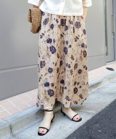 le.coeur blanc / ルクールブラン ロング・マキシ丈スカート | 《WEB限定アイテム》ボタニカルフラワースカート