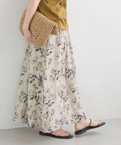 le.coeur blanc / ルクールブラン ロング・マキシ丈スカート | 《WEB限定アイテム》ボタニカルフラワースカート