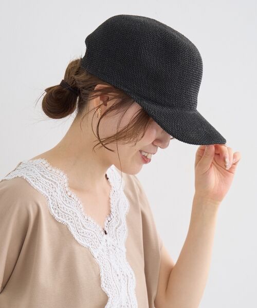 le.coeur blanc / ルクールブラン キャップ | 《WEB限定アイテム》ペーパーキャップ（ブラック）