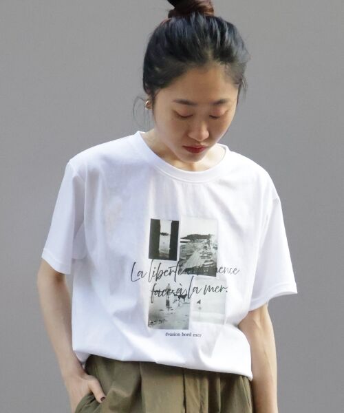 le.coeur blanc / ルクールブラン Tシャツ | コラージュフォトTEE | 詳細4