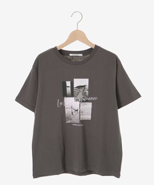 le.coeur blanc / ルクールブラン Tシャツ | コラージュフォトTEE（Ｃ／グレー）