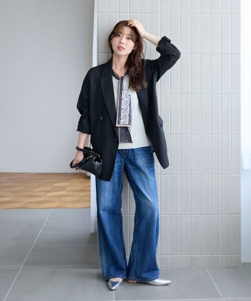 le.coeur blanc / ルクールブラン ニット・セーター | スカーフ付Vネックフレンチプルオーバー | 詳細9