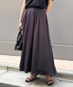le.coeur blanc / ルクールブラン ロング・マキシ丈スカート | フィブリルツイルタックスカート