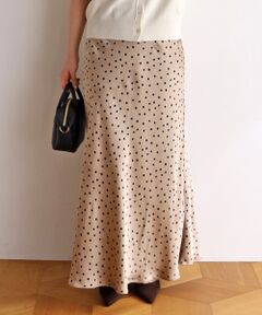 le.coeur blanc / ルクールブラン ロング・マキシ丈スカート | サテンドットマーメイドスカート