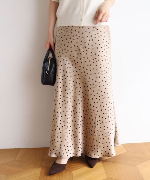 le.coeur blanc / ルクールブラン ロング・マキシ丈スカート | サテンドットマーメイドスカート | 詳細2