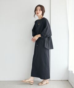 le.coeur blanc / ルクールブラン ロング・マキシ丈ワンピース | MVS天竺布帛ドッキングプル×スカートセット
