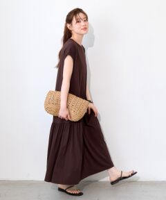 le.coeur blanc / ルクールブラン ロング・マキシ丈ワンピース | スムースポンチ裾切替ワンピース