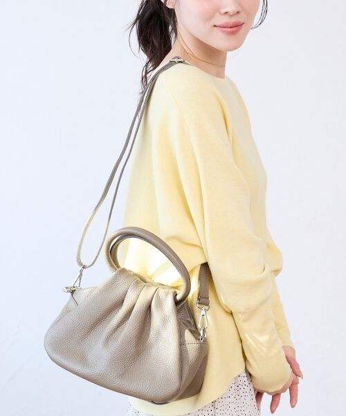 le.coeur blanc / ルクールブラン ショルダーバッグ | MILLELA FIRENZE ギャザーハンドルバッグ | 詳細5
