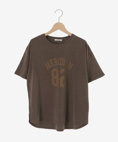 le.coeur blanc / ルクールブラン Tシャツ | 《WEB限定》カレッジナンバーロゴTシャツ（ブラウン）