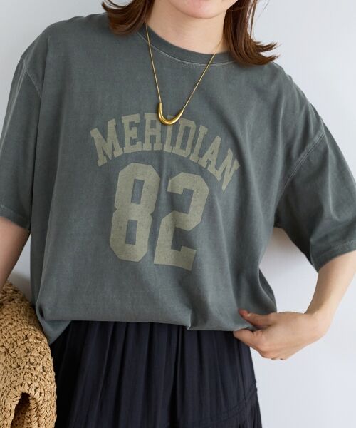 le.coeur blanc / ルクールブラン Tシャツ | 《WEB限定》カレッジナンバーロゴTシャツ（グリーン）