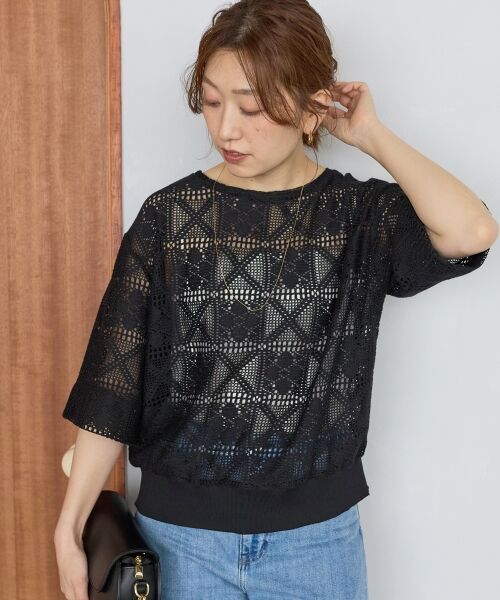 le.coeur blanc / ルクールブラン カットソー | 《WEB限定》トーション風レースデザイントップス | 詳細14