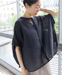 le.coeur blanc / ルクールブラン シャツ・ブラウス | フロッキードットバックレースギャザーブラウス