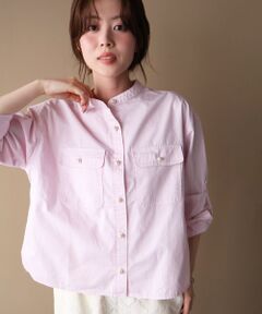 le.coeur blanc / ルクールブラン シャツ・ブラウス | スタンドネックパールボタンシャツ