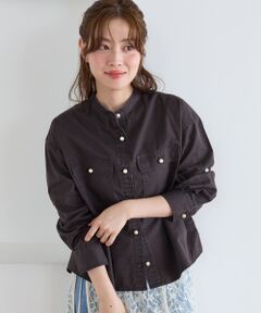 le.coeur blanc / ルクールブラン シャツ・ブラウス | スタンドネックパールボタンシャツ