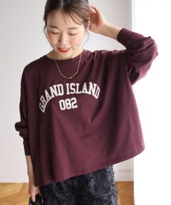 le.coeur blanc / ルクールブラン Tシャツ | 《WEB限定》カレッジロゴオーバーロングTシャツ