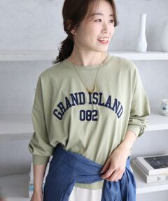 le.coeur blanc / ルクールブラン Tシャツ | 《WEB限定》カレッジロゴオーバーロングTシャツ